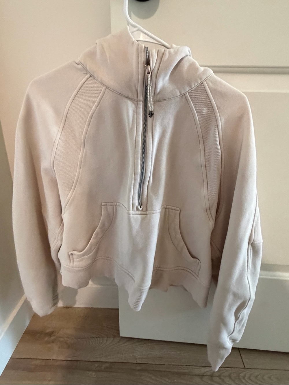 lululemon athletica Neutral Cream Half-Zip Hoodie